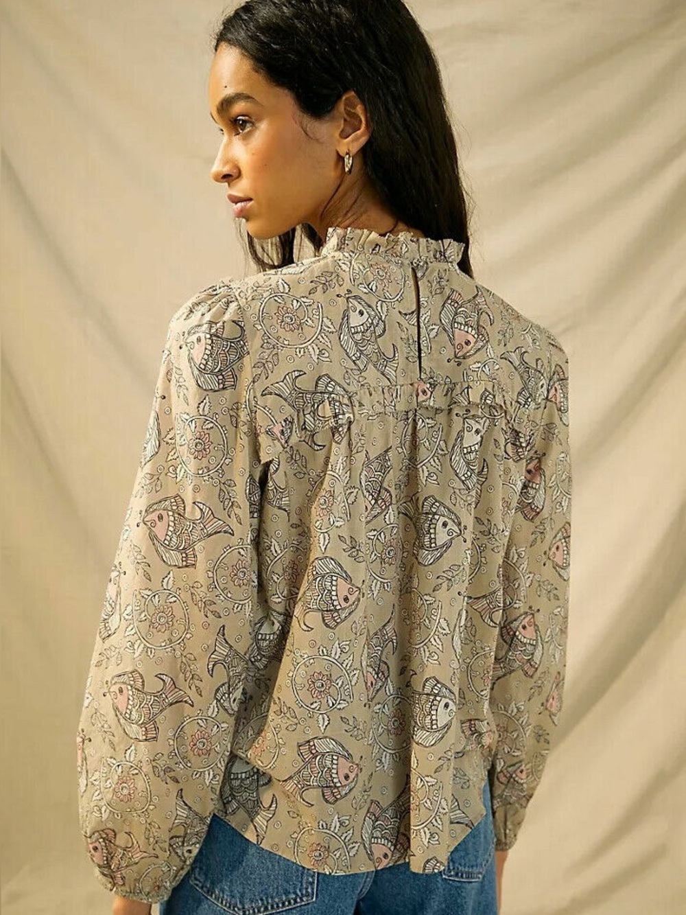 LETMEBE Fish Ruffle Blouse - Picture 2 of 3